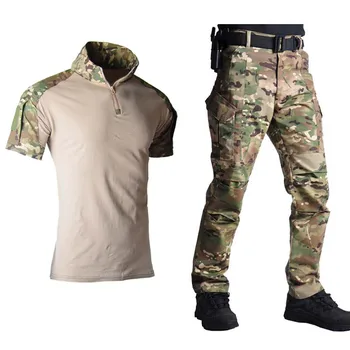 Военная форма, Армейская футболка, Мужская одежда, Боевая рубашка, Камуфляжная рубашка для кемпинга, Тактическая рубашка, Одежда для охоты, Многокамерные Камуфляжные толстовки