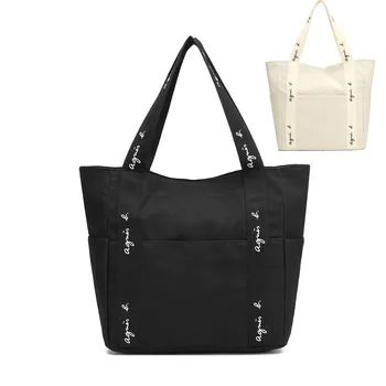 Модная японская роскошная брендовая сумка-тоут Agnisb для женщин и мужчин, толстая холщовая сумка на плечо, Большая Вместительная дорожная сумка для покупок